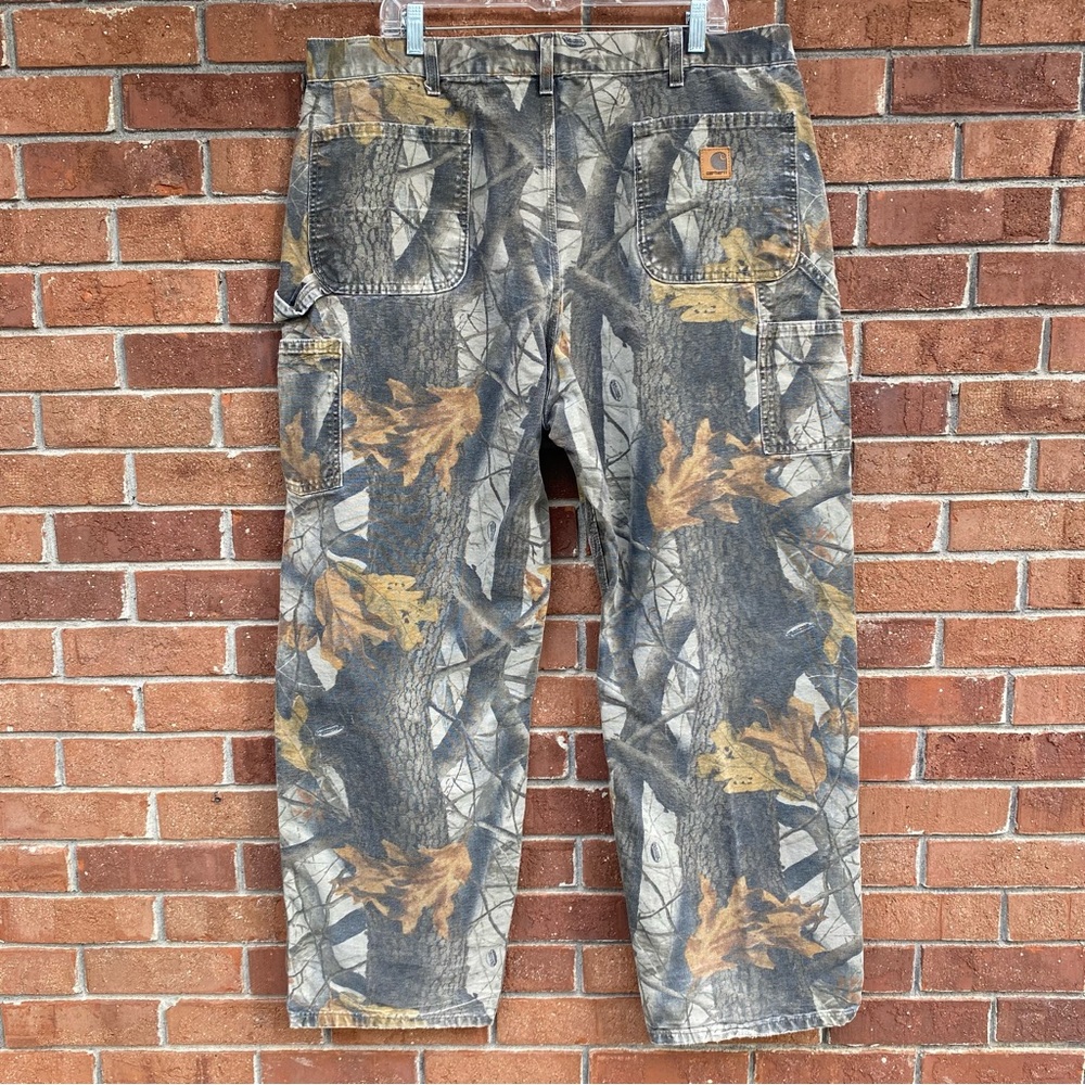 Vintage Carhartt B158 CMO Realtree Camo Pants Men's 42x32 Dungaree Carpenter Y2K - Picture 8 of 13